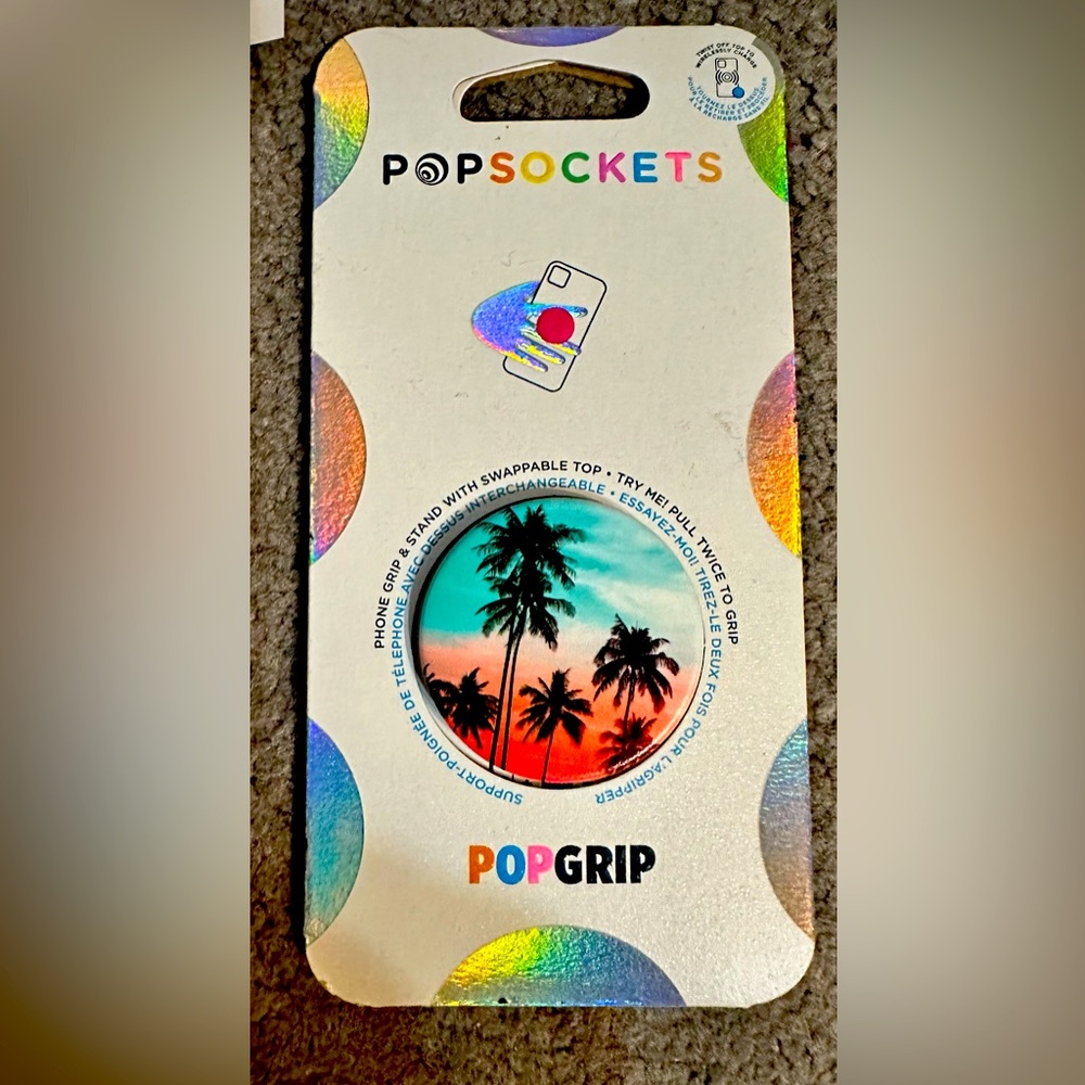 PopSockets PopGrip Cell Phone Grip & Stand - Tropical Sunset - 801219